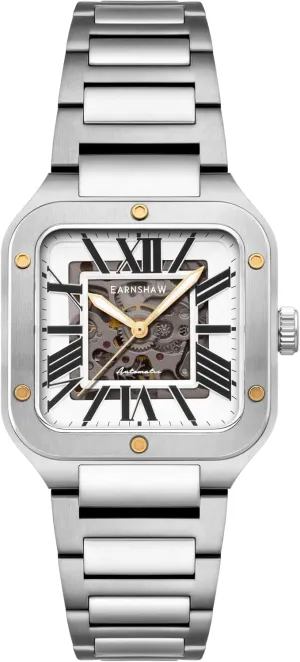 Bracelet ES-8303 Thomas Earnshaw Men's 36.5mm Engineer Lennox Skeleton Automatic Watch with dubious Solid Stainless Steel 