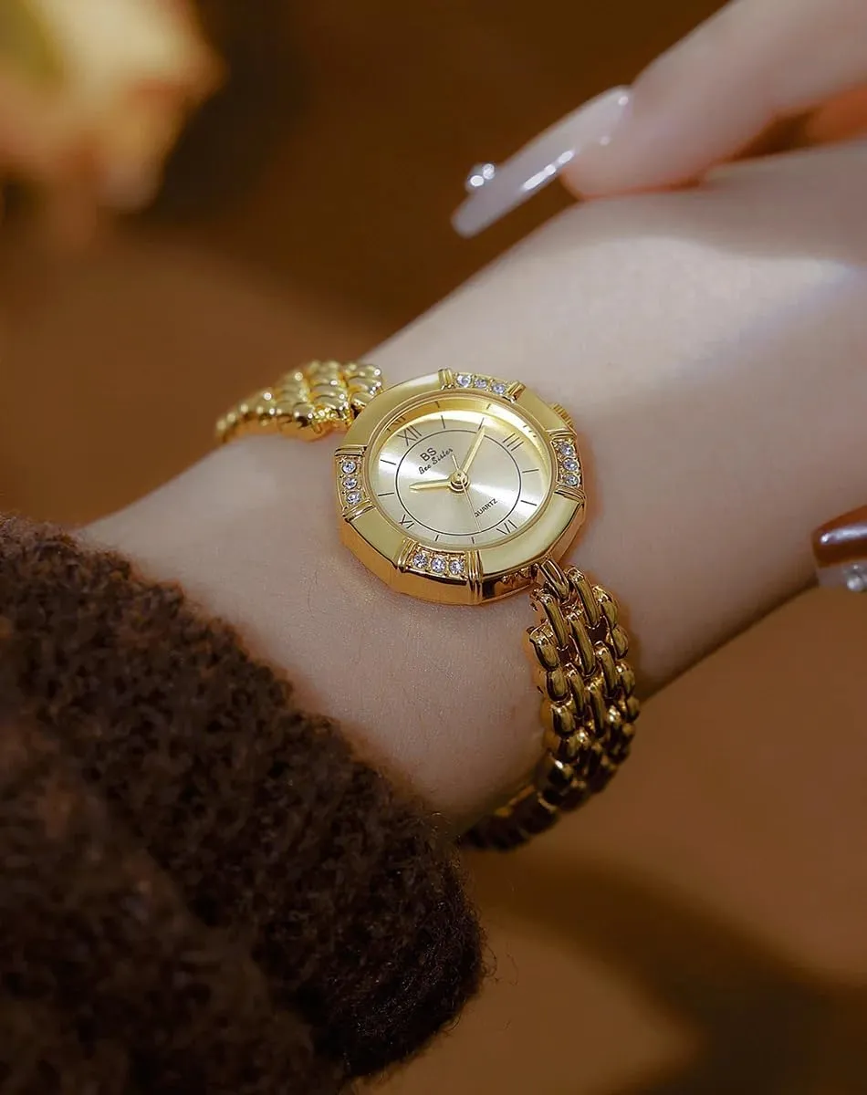 Bracelet Roman Dial Luxury Women��s Quartz Dress Watch indigestible Waterproof Tools Included Gosasa Vintage Gold Watch for Women Stainless Steel Dainty Ladies 