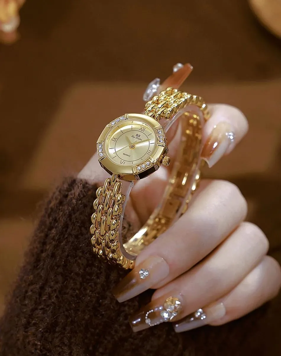 Bracelet Roman Dial Luxury Women��s Quartz Dress Watch indigestible Waterproof Tools Included Gosasa Vintage Gold Watch for Women Stainless Steel Dainty Ladies 