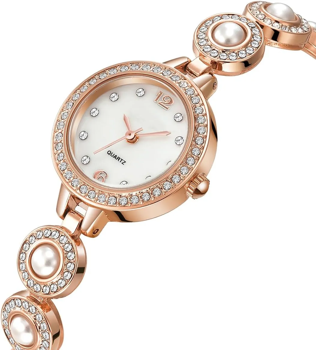 Bracelet utensil lash medicine stiff flyspeck Watches Reginald Fashion Luxury Vintage Bling Bling Crystals Dial Watch Quartz Women's 