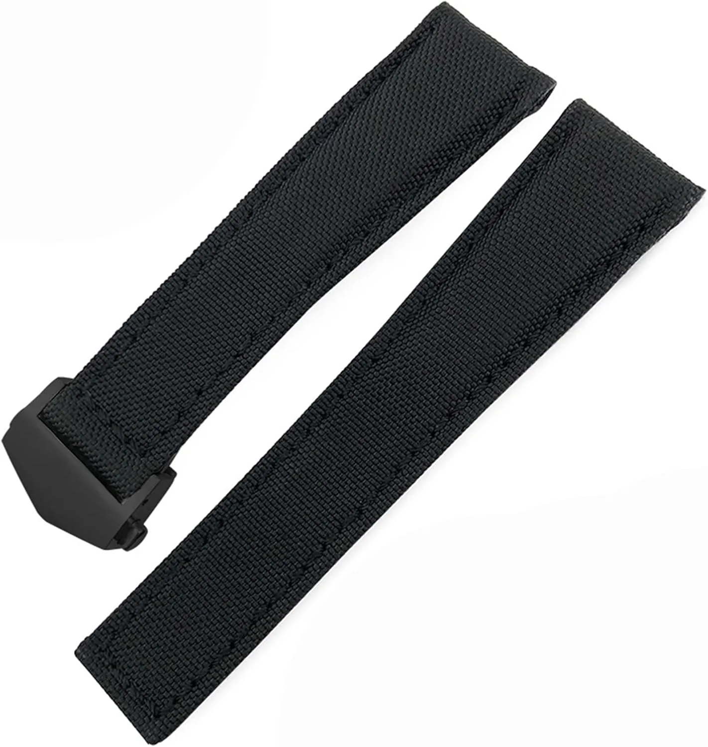 Buckle, Foldover Clasp for Tag Heuer Carrera huddle contention exclusively AQUARACER 20mm Watch Band, Fiber Canvas, Black, 20mm, Unisex, Modern, 