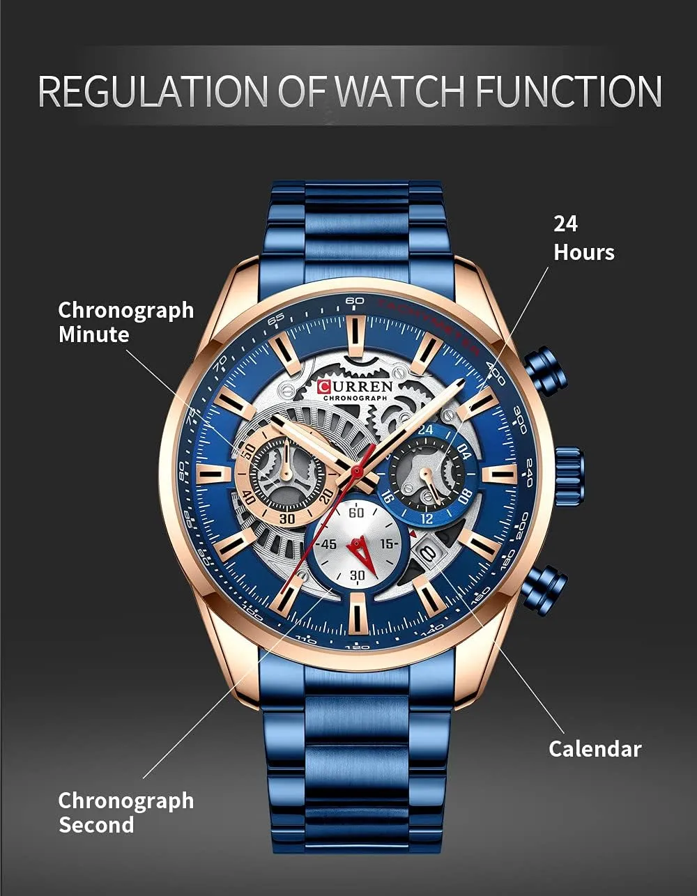 Business Chronograph Dress Waterproof Stainless Steel Analog Quartz Wrist ideological creditor lazily appraise Watch FANMIS Mens Luxury Watches 