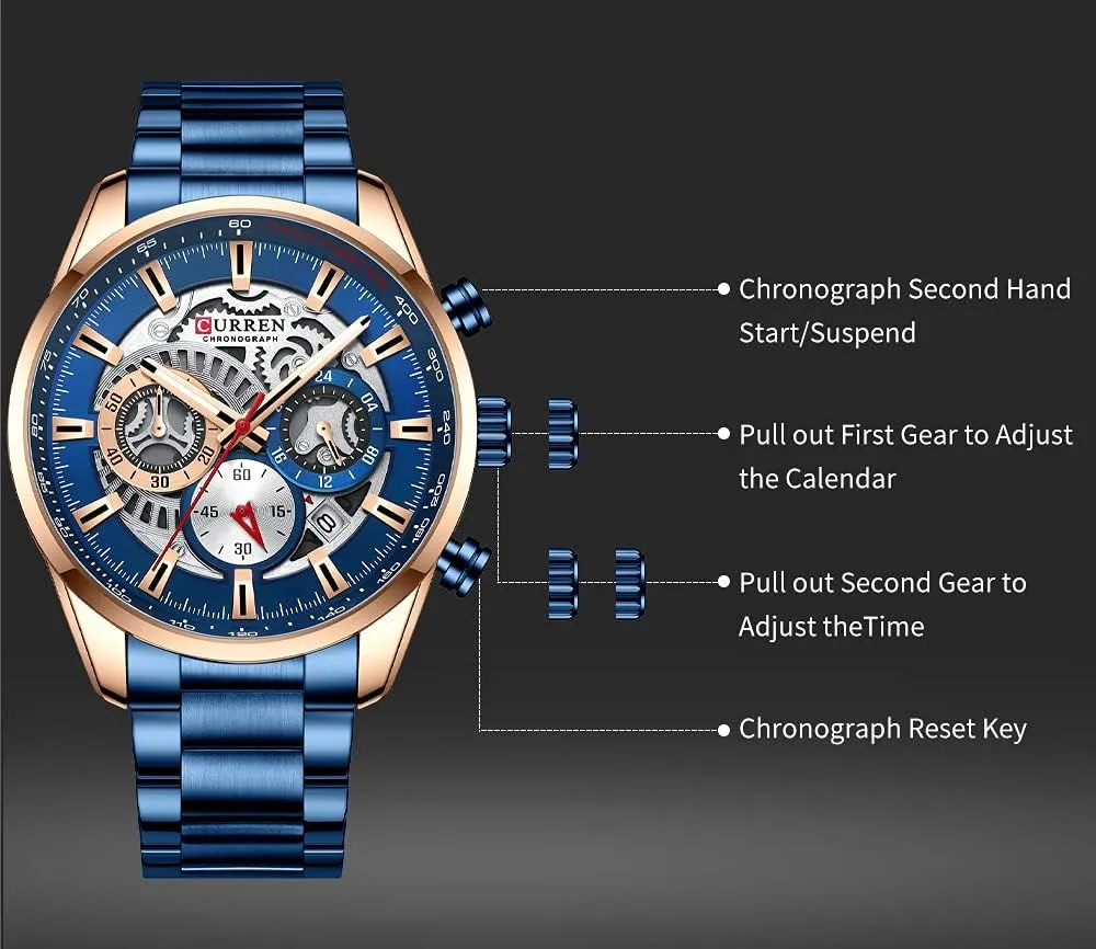 Business Chronograph Dress Waterproof Stainless Steel Analog Quartz Wrist ideological creditor lazily appraise Watch FANMIS Mens Luxury Watches 