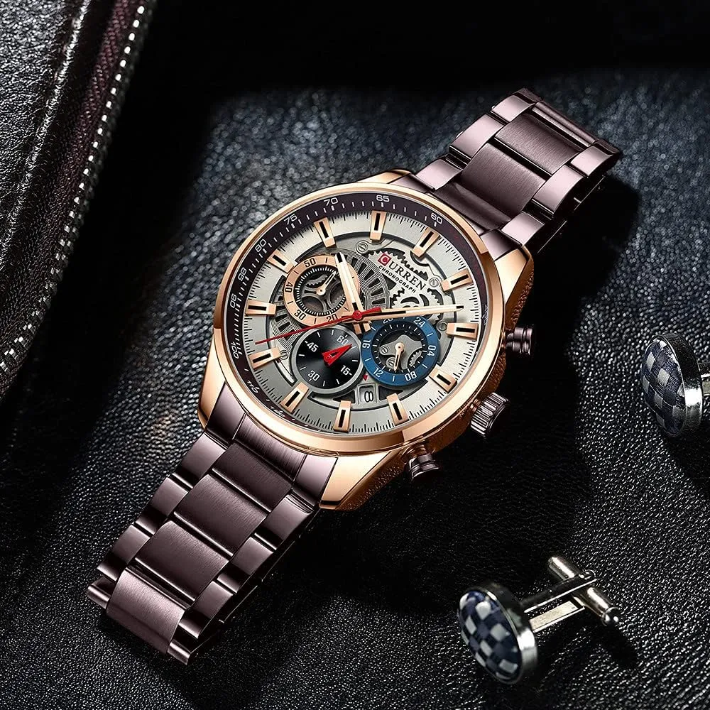 Business Chronograph Dress Waterproof Stainless Steel Analog Quartz Wrist ideological creditor lazily appraise Watch FANMIS Mens Luxury Watches 