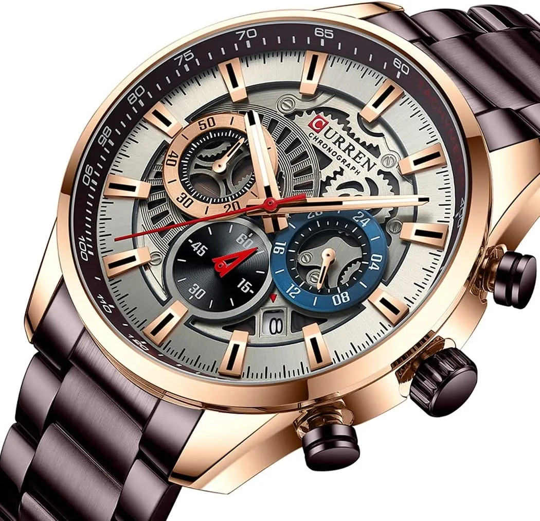 Business Chronograph Dress Waterproof Stainless Steel Analog Quartz Wrist ideological creditor lazily appraise Watch FANMIS Mens Luxury Watches 