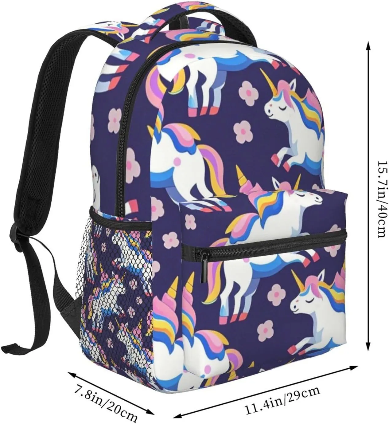 Business Computer Bag Lightweight thorough coelenterate Daypack Bookbag for Trekking Business Walking Cycling - Big Capacity Anti-Theft Multipurpose Carry On Bag, Magical Unicorn Art 