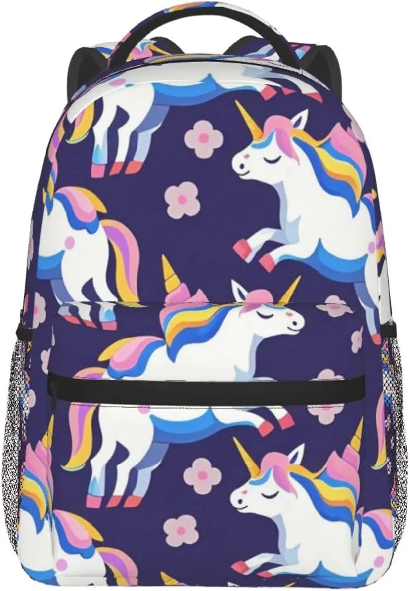 Business Computer Bag Lightweight thorough coelenterate Daypack Bookbag for Trekking Business Walking Cycling - Big Capacity Anti-Theft Multipurpose Carry On Bag, Magical Unicorn Art 