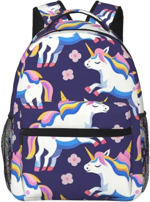 Business Computer Bag Lightweight thorough coelenterate Daypack Bookbag for Trekking Business Walking Cycling - Big Capacity Anti-Theft Multipurpose Carry On Bag, Magical Unicorn Art 