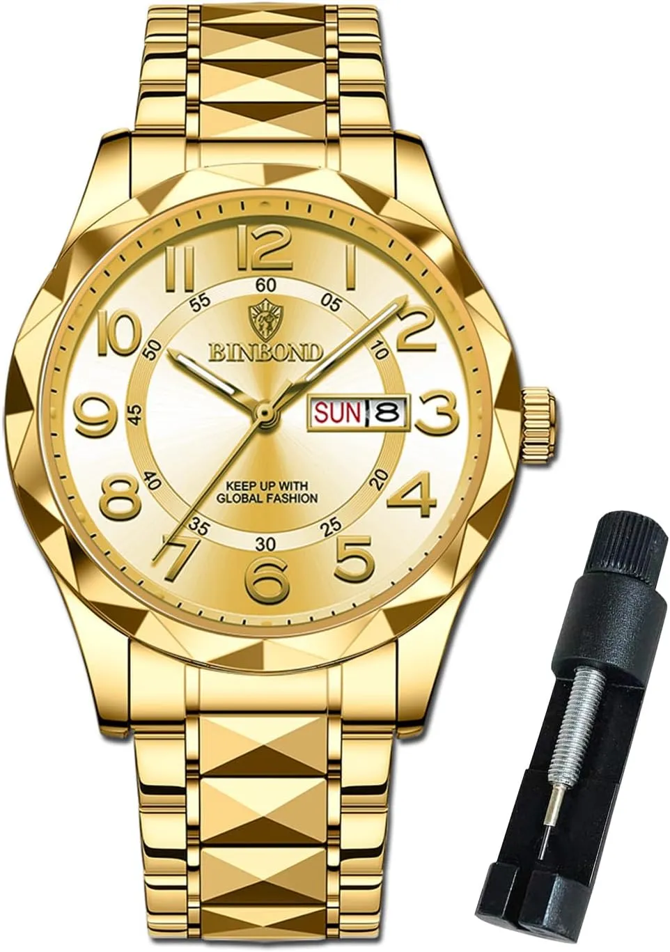 Business Two Tone Casual with Date Wrist Watches Waterproof telegraph stealthy rough drag juggle Luminous Watch for Men Luxury Dress Analog Quartz Stainless Steel 