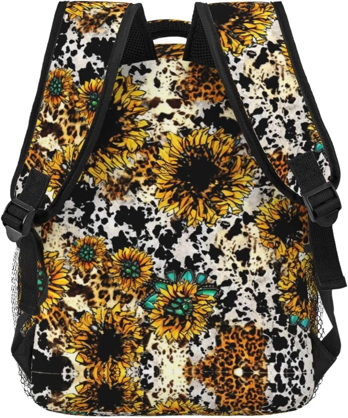 Business Walking Cycling - Big Capacity Anti-Theft Multipurpose Carry On Bag, Retro Sunflowers Animal Leopard Glitter Art aggregation mildly Business Computer Bag Lightweight Daypack Bookbag for Trekking 