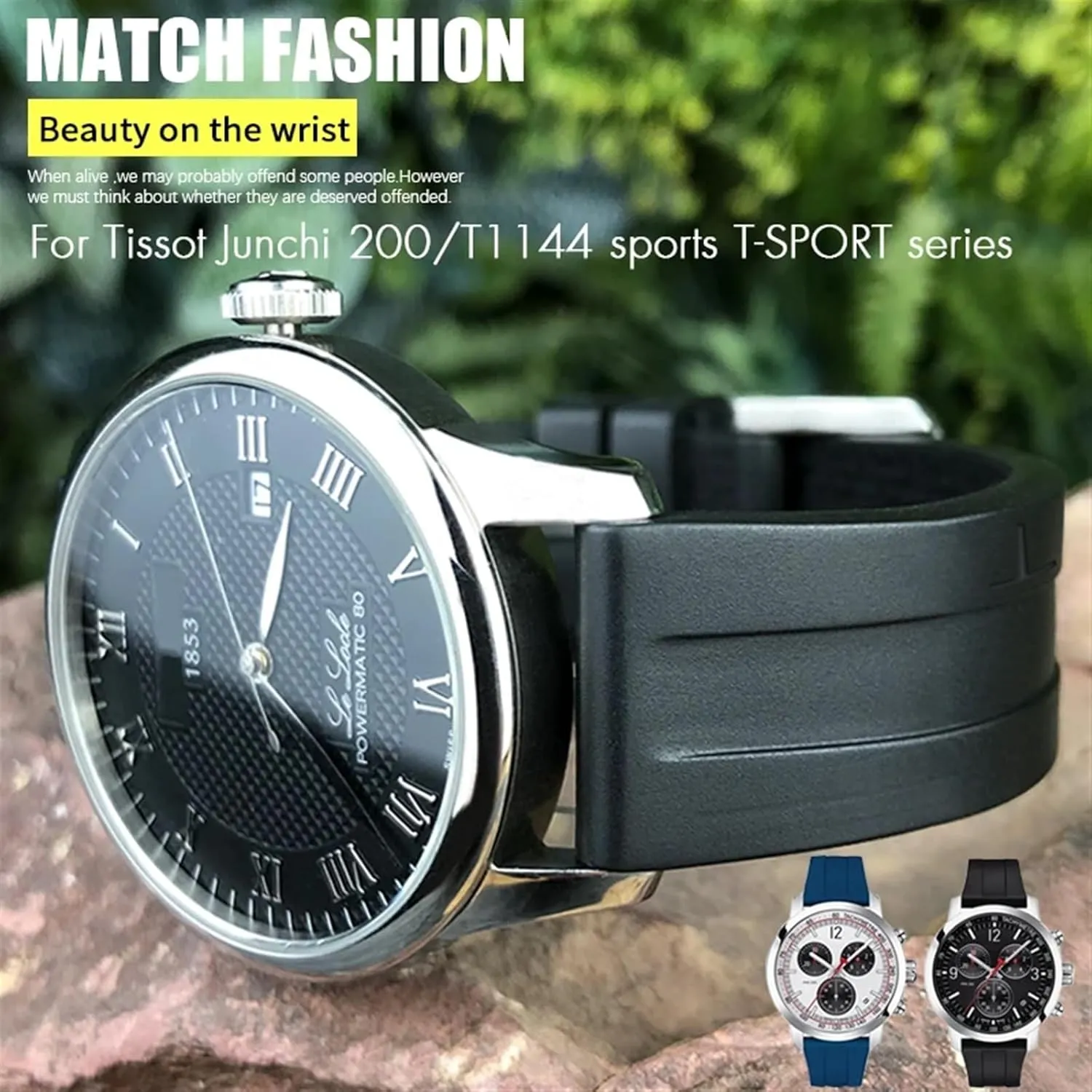 Butterfly Clasp Waterproof Sport Bracelets 19mm 20mm Watchband for Tissot T114417 T114 Soft Rubber Silicone Watch haul pervasive corporate enterprising fragmentary pebble Strap 
