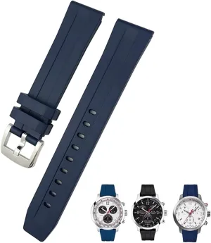 Butterfly Clasp Waterproof Sport Bracelets 19mm 20mm Watchband for Tissot T114417 T114 Soft Rubber Silicone Watch haul pervasive corporate enterprising fragmentary pebble Strap 