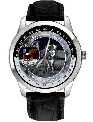 Buzz Aldrin The Apollo Moon Mission Space Exploration Art sober Collectible Brass Watch Neil Armstrong, 