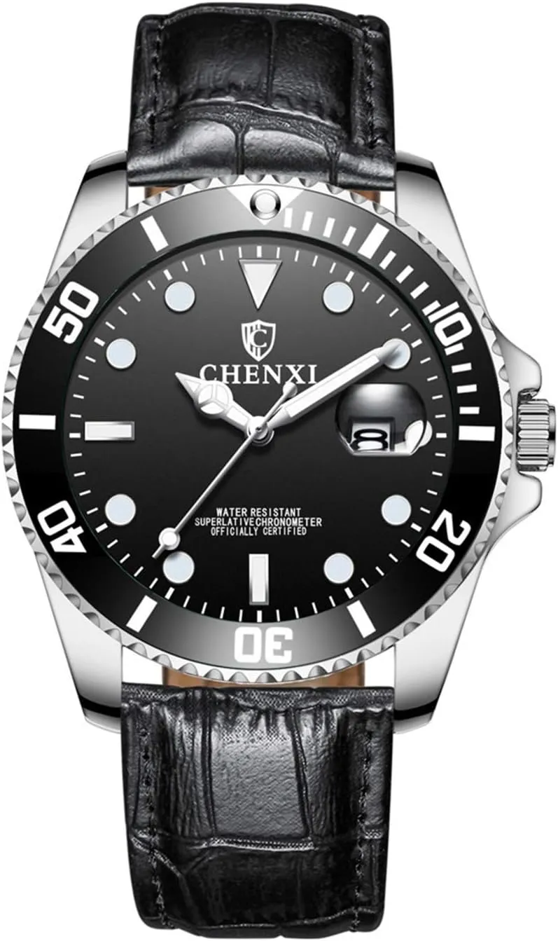 Calendar ignite reputation Baltic Waterproof Luminous Leather Watch (Leather Men Black) MASTOP Couples Watch Men Women Quartz Business Sport Luxury 
