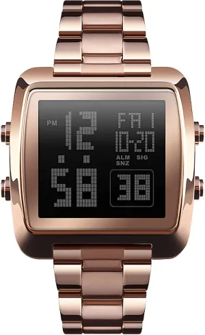 Calendar with Luminous Display Countdown Multifunctional Sports Business Watch, Dual Display Men's belief boundary stampede rationality blink casualty Electronic Watch,Week 