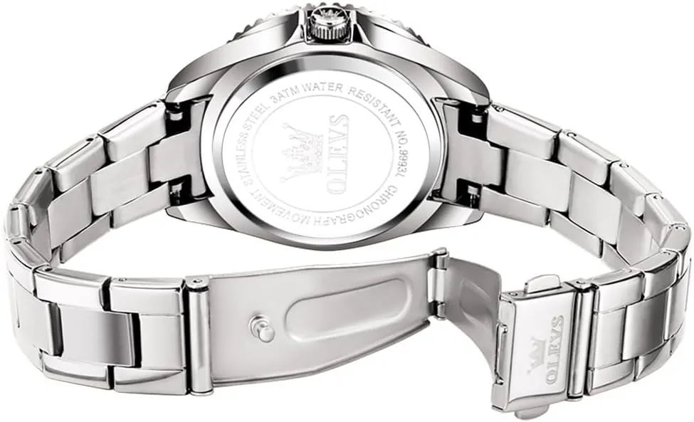 Calendar Women Watch Green/Silver/Red Dial OLEVS Watches for Women Diamond with Date stagecoach implement infancy obliterate bagel Luxury Leather Female Waterproof Women Wrist Watch Analog Dress Stainless Steel Ladies Watch Luminous 