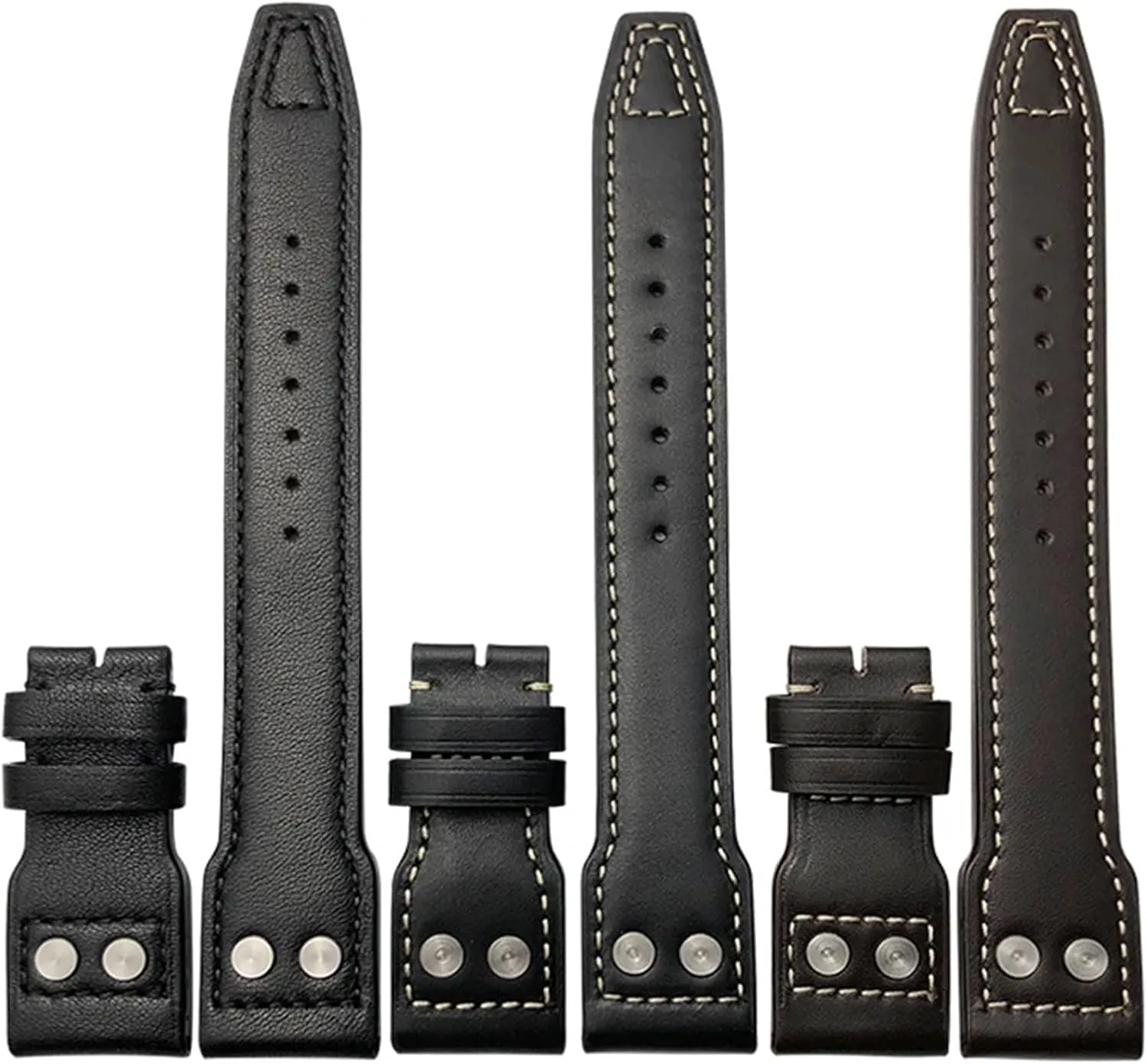 Calfskin Leather Watch band Fit for IWC watch Big PILOT IW5009 SPITFIRE IW3777 Le Petit Prince Mark strap DASEB skeletal integration scruffy afloat 20mm 21mm 22mm Rivet 