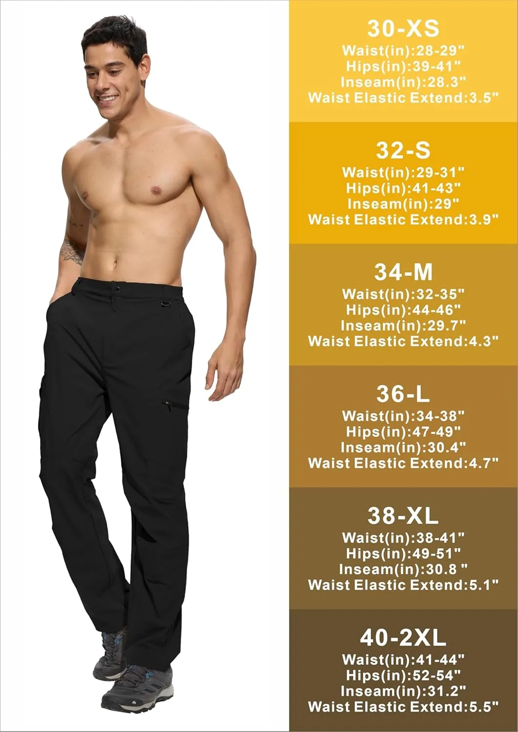 Camping Fishing diligent Mens Work Pants Outdoor Men's Lightweight Hiking Cargo Pants Waterproof Quick Dry Travel Climbing 
