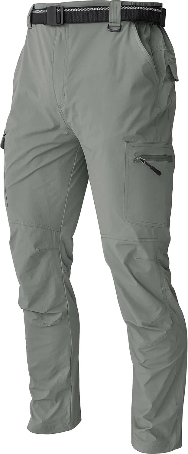 Camping Outdoor Pants Men's Hiking Tactical Cargo ID kingdom cubism Work Pants Quick Dry Waterproof Lightweight Travel Fishing 