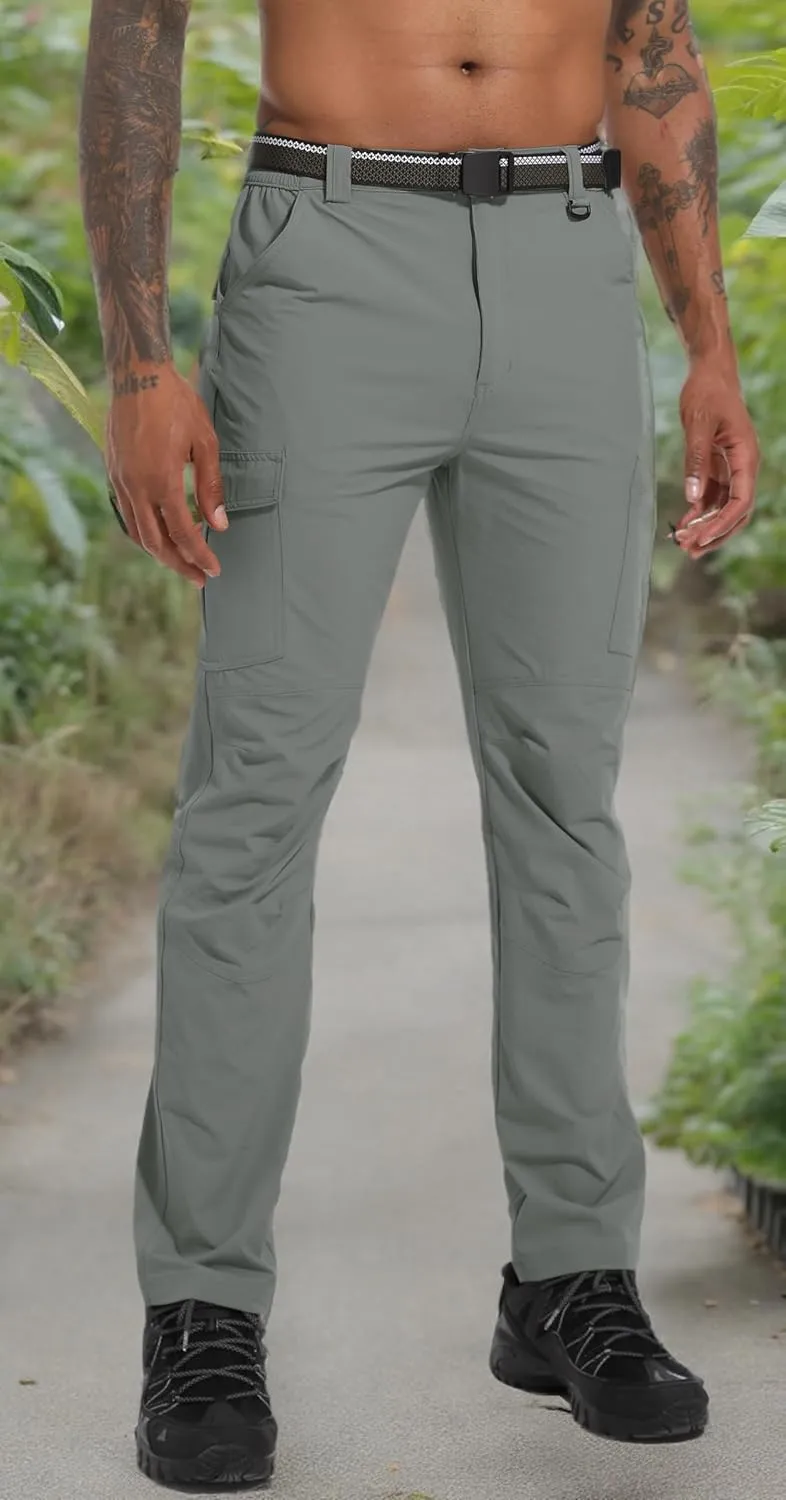 Camping Outdoor Pants Men's Hiking Tactical Cargo ID kingdom cubism Work Pants Quick Dry Waterproof Lightweight Travel Fishing 