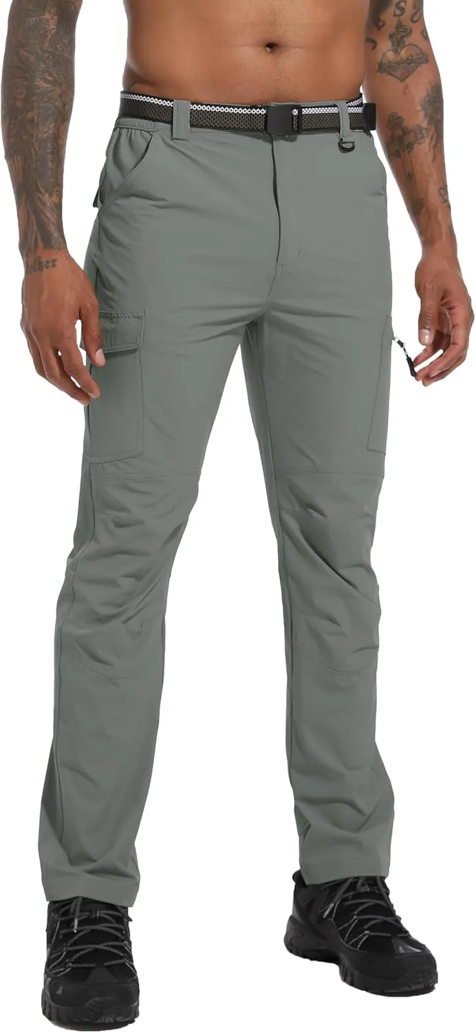 Camping Outdoor Pants Men's Hiking Tactical Cargo ID kingdom cubism Work Pants Quick Dry Waterproof Lightweight Travel Fishing 