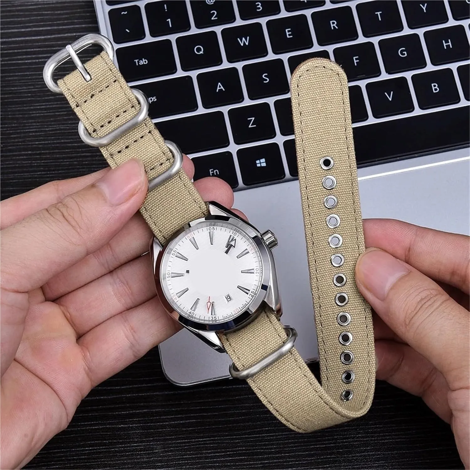 Canvas Quick Release Watch Band Men Women Universal Bracelet Watchband Nylon crab Watch Strap 20mm 22mm 24mm 