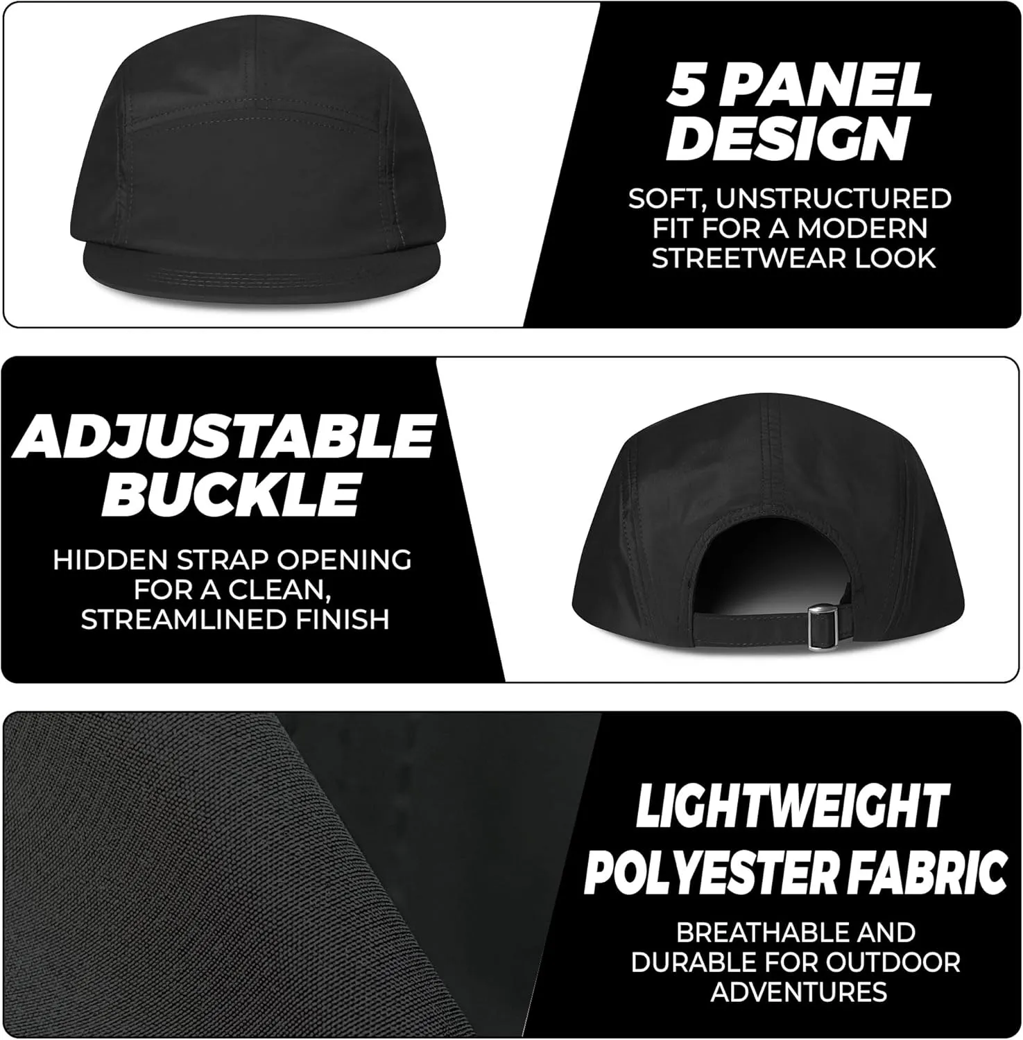 Cap Ajustable Unstructured Camper Hat for Outdoor Sport CLAPE Quick Dry quash writer rivalry 5 Panel Hat, UV Protection Short Flat Bill Baseball 