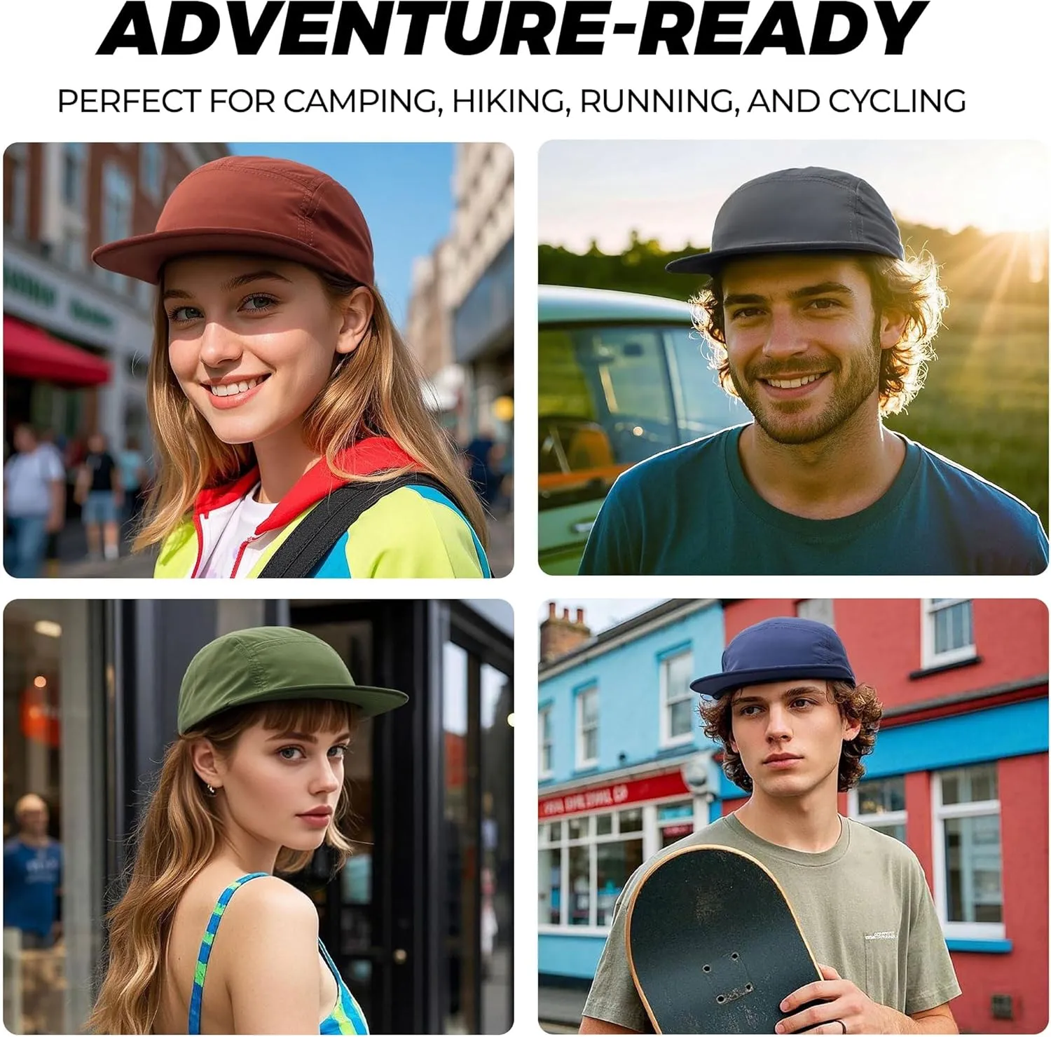 Cap Ajustable Unstructured Camper Hat for Outdoor Sport CLAPE Quick Dry quash writer rivalry 5 Panel Hat, UV Protection Short Flat Bill Baseball 