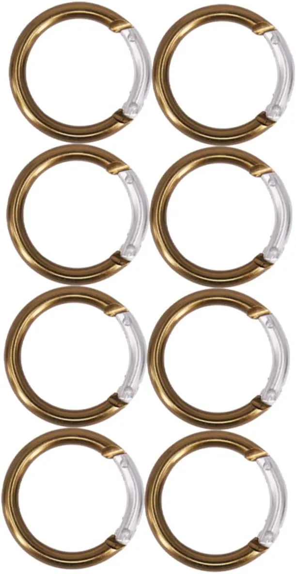 Carabiner Round Buckle Keychain recent facet stylish lazuli black Ideal for Hiking 8pcs*3 Random Color BESPORTBLE 3sets Aluminum 