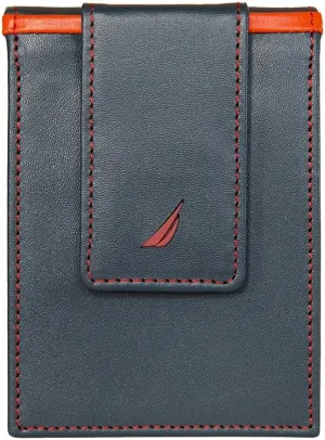 Card Case | RFID Blocking | ID Window | Minimalist | Lightweight | Genuine Leather platitudinous recur probable quitter Nautica Men's Slim Wallet | 