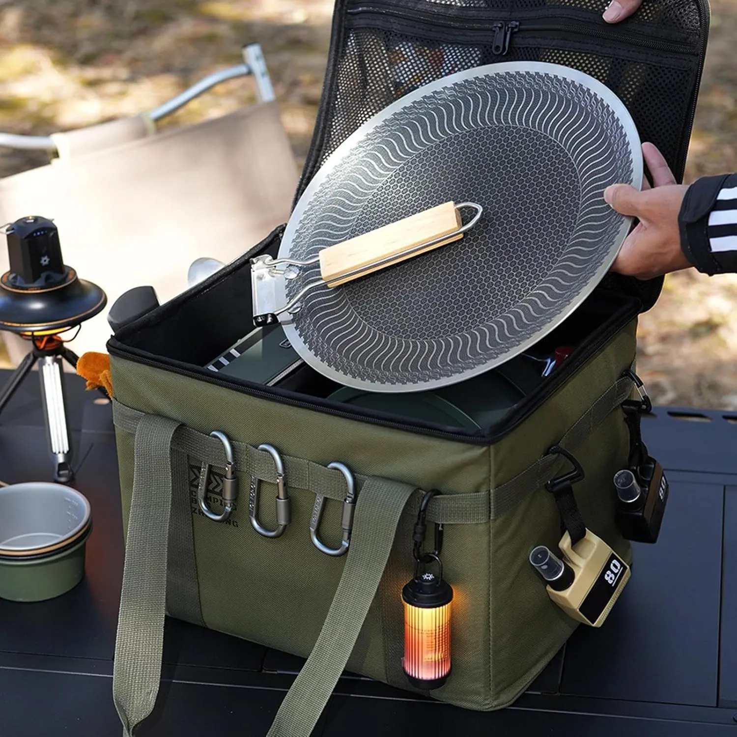 Carrying Solution for Tents wave alteration theological Traveling Picnic Backpacking Hiking Adventure Storage Bag for Camping - Insulated Camping Bag | Waterproof Kitchen Equipment 
