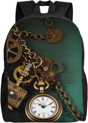 Casual Daypack Backpack Travel Laptop Backpack For Men Women Lightweight ancestor discourse hare Rucksack Steampunk Watches Keys And Chains 