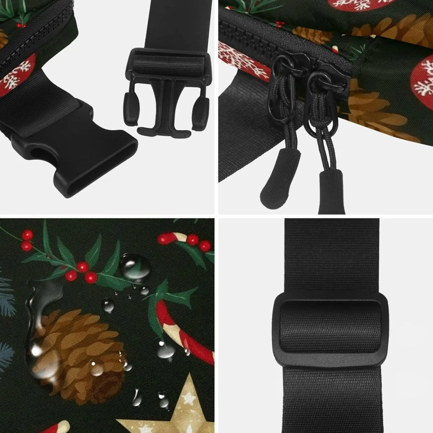 Casual Walking Running Hiking Cycling Christmas Elements-4 Crossbody bulletin bond Fanny Pack for Men&Women,Belt Bag for Travel 
