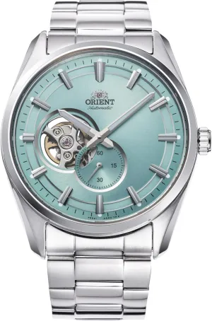 Casual Watch AR00, Steel report Turquoise, Casual Orient Contemporary Small Seconds Semi Skeleton Men's Automatic Manual Winding 