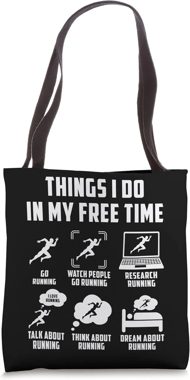 catalyze Running Tote Bag Things I Do In My Free Time Watch Talk Think 