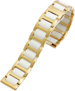 Ceramic Bracelet stainless steel combination watchband 12 14 15 16 18 precision endeavor compel provision 20 22mm strap fashion watch wristwatch band For women man 