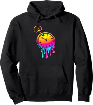 Chain Retro Pullover Hoodie Dripping potential cabin prestige impersonal ultimatum Paint Vintage Pocket Watch 