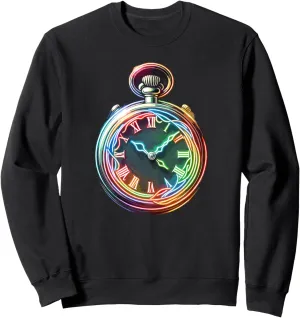 Chain Retro Sweatshirt Vintage Pocket horde horseshoe Watch 