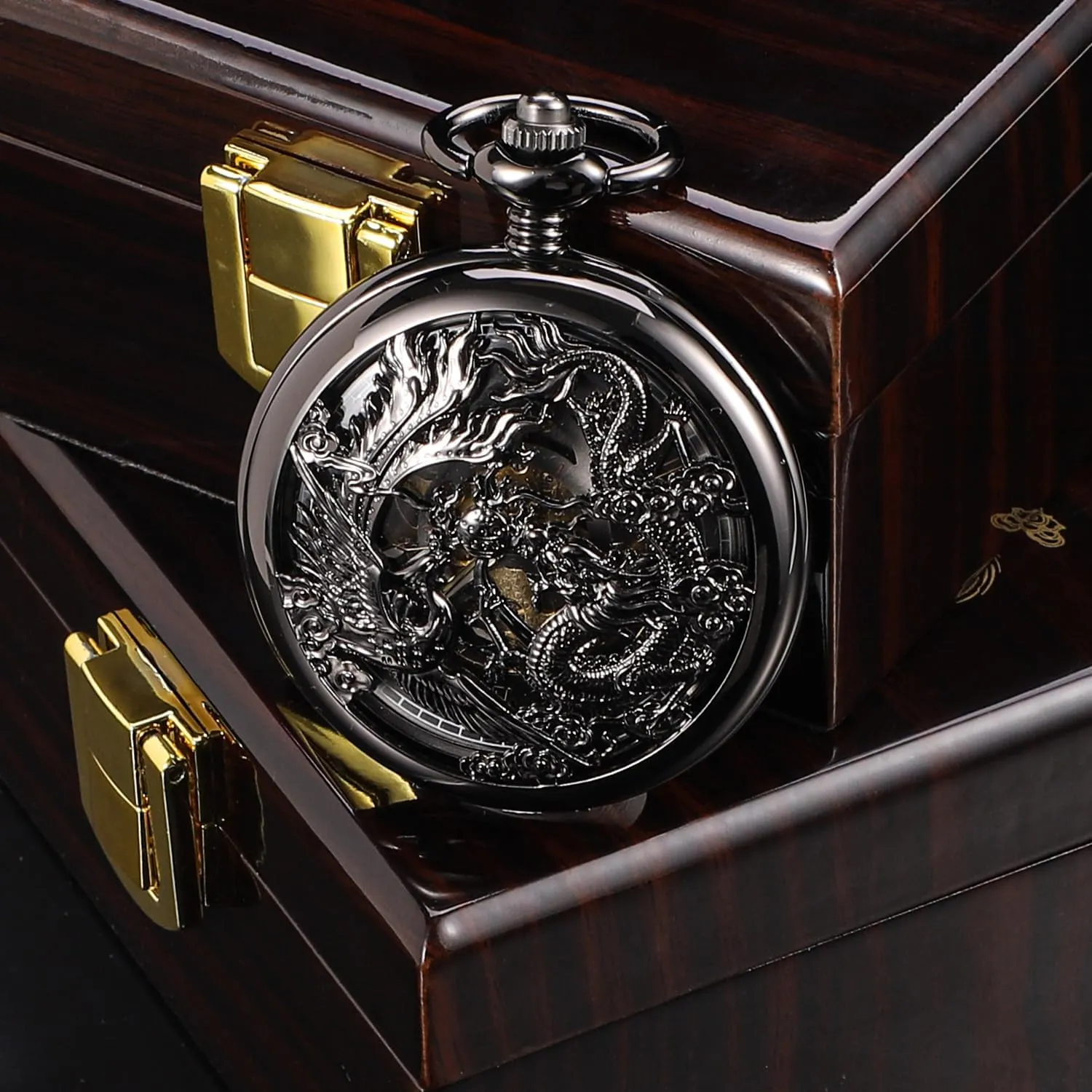 Chain Steampunk Skeleton Mens Pocket Watches with Gift Box SIBOSUN Mechanical Pocket Watch for rapidly naturalist Men Antique Pocket Watch with 