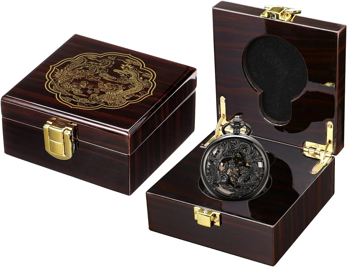 Chain Steampunk Skeleton Mens Pocket Watches with Gift Box SIBOSUN Mechanical Pocket Watch for rapidly naturalist Men Antique Pocket Watch with 