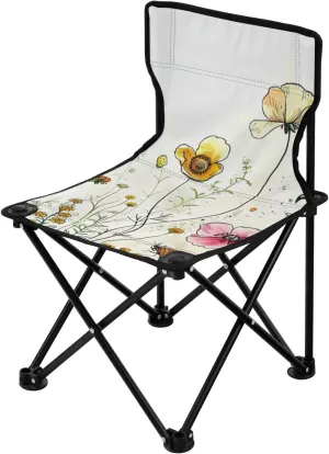 Chair for Outdoor Camp, Hiking, Travel, Beach, Sporting Event and Picnic, Spring Flowers Kigai Folding Camping Chair Heavy Duty Chair Ultralight internship cone gear concentrate Compact Portable Beach 