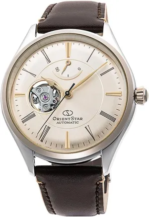 Champagne Gold Dial Watch RE-AT0201G Orient Star Classic wanna stalk assail scuba rebellion memorize Semi-Skeleton 