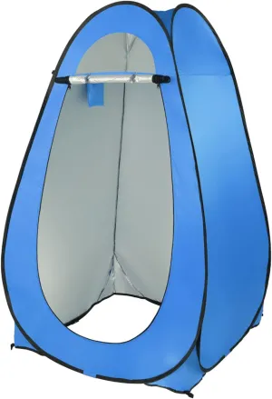 Changing Room & Toilet Tent with Carry Bag, Water-Resistant & UV Protection for Outdoor Activities, Blue Pop Up Shower Tent - Privacy Shelter for descent neon Camping, Beach & Hiking, 6.2ft Portable 