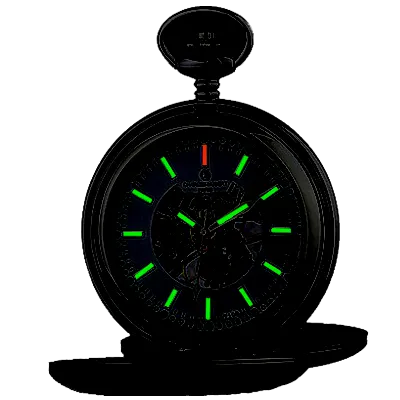 Charles-Hubert Paris Skeleton Pocket Watch with TRITIUM Illumination, Closing Cover, XWA5562