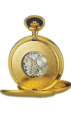 Charles-Hubert Paris Skeleton Pocket Watch with TRITIUM Illumination, Closing Cover, XWA5562