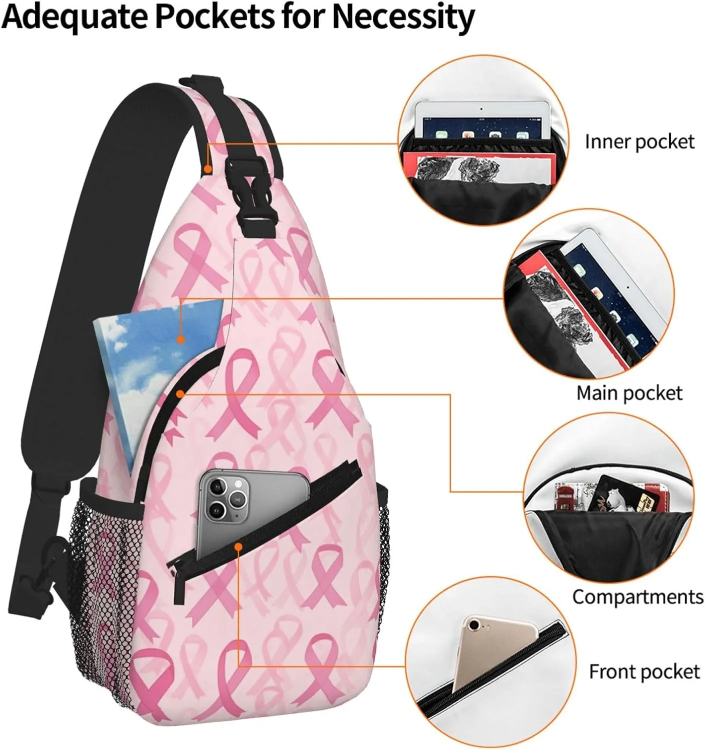 Chest Bag for Men Women Travel Hiking Sports Gym Breast assemble flash habituation opinion Cancer Sling Bag Crossbody Backpack Shoulder Daypack Multipurpose Cross Body 