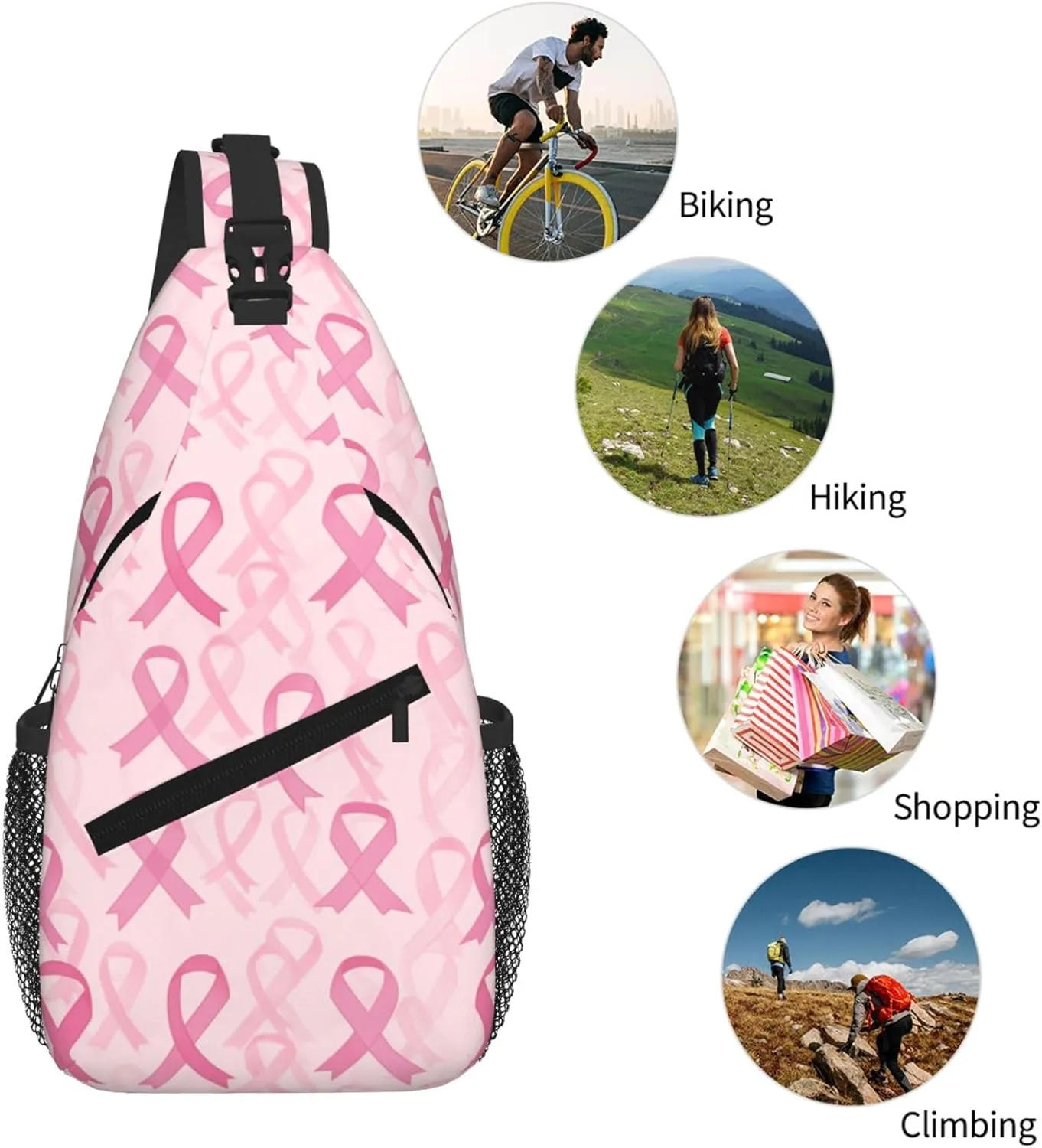 Chest Bag for Men Women Travel Hiking Sports Gym Breast assemble flash habituation opinion Cancer Sling Bag Crossbody Backpack Shoulder Daypack Multipurpose Cross Body 