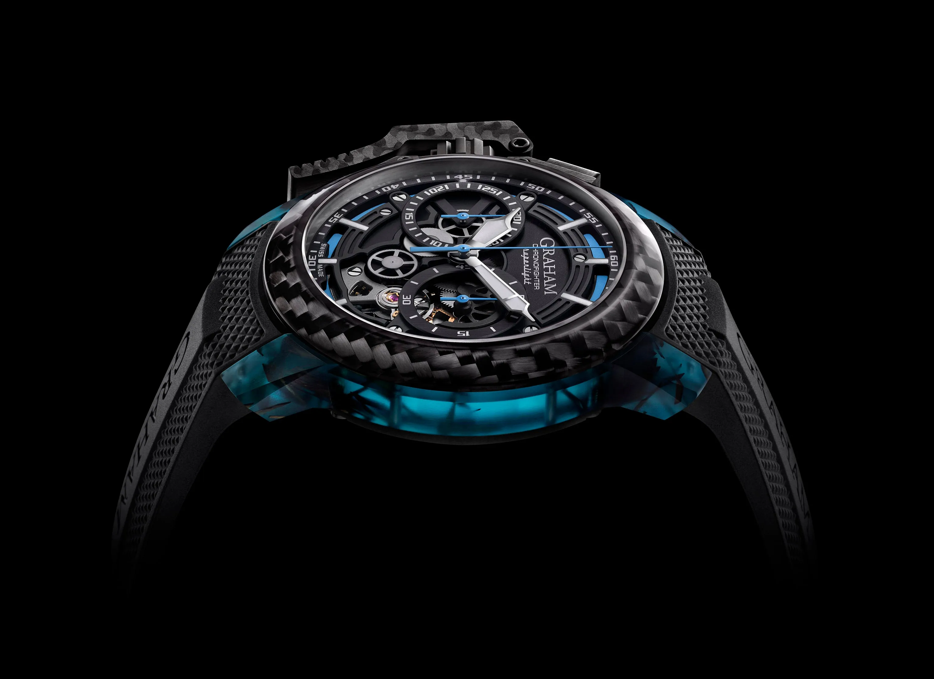 CHRONOFIGHTER SUPERLIGHT CARBON SKELETON - TRANSLUCENT BLUE