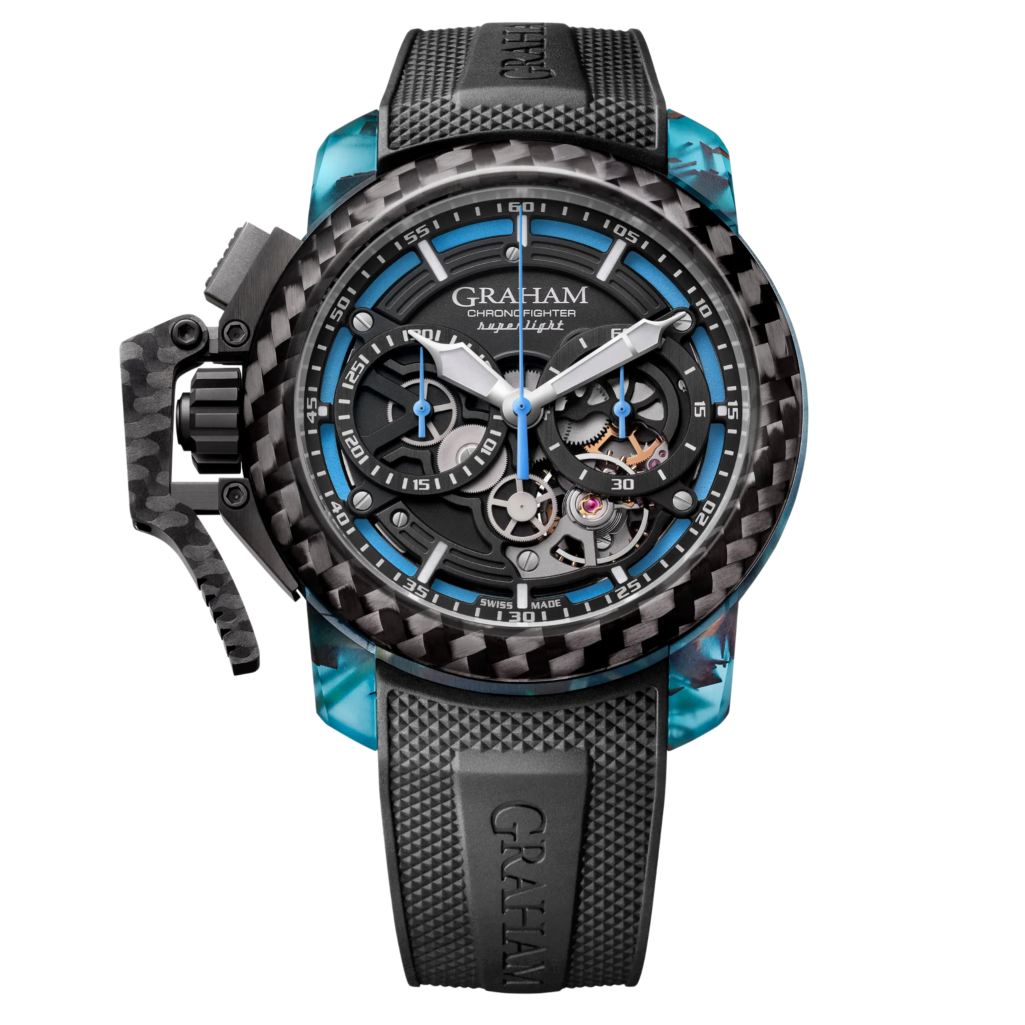 CHRONOFIGHTER SUPERLIGHT CARBON SKELETON - TRANSLUCENT BLUE