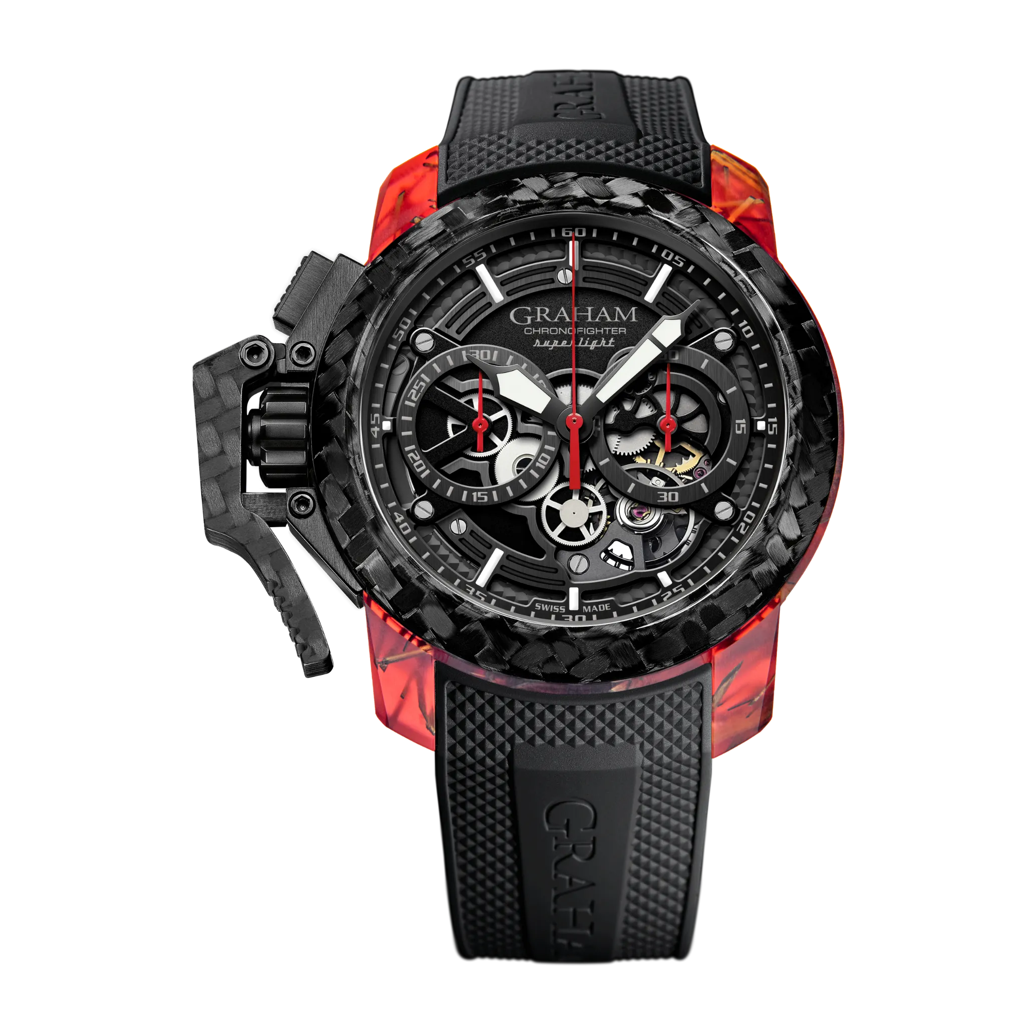 CHRONOFIGHTER SUPERLIGHT CARBON SKELETON - TRANSLUCENT RED